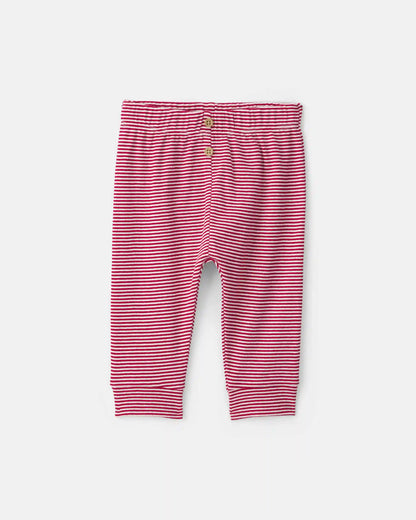 Baby 2-Piece 'My First Valentine's' Long-Sleeve Bodysuit & Pant Set - Red