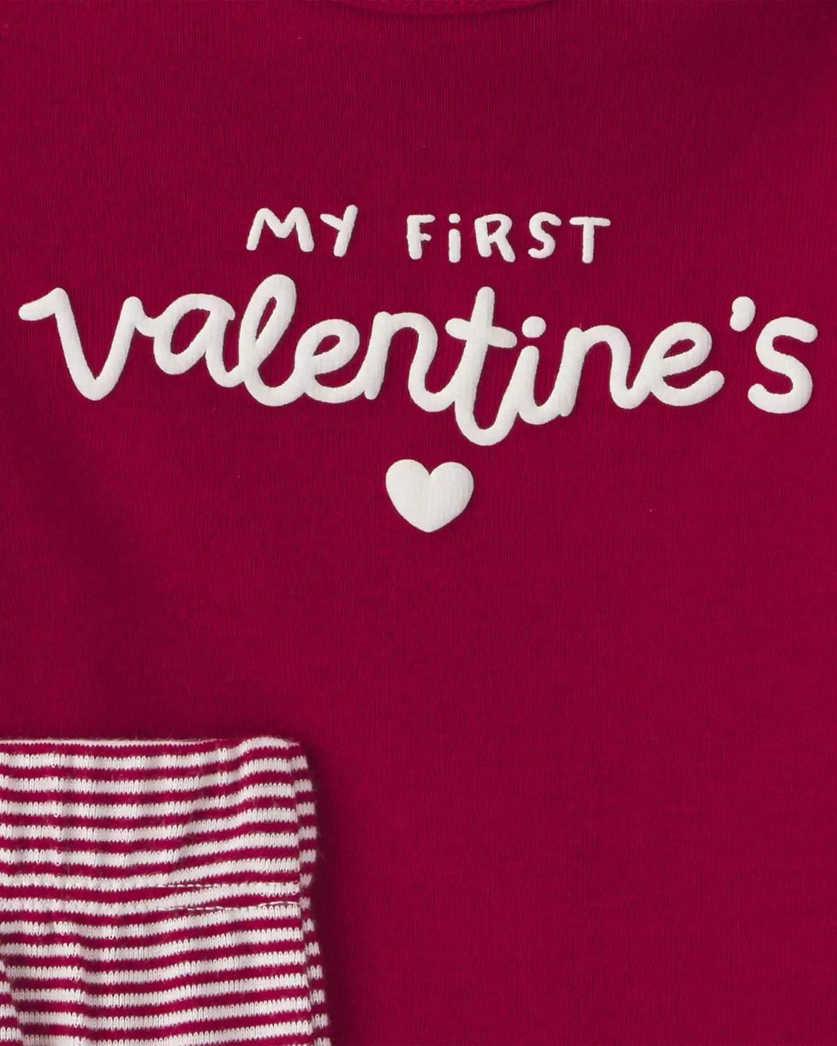 Baby 2-Piece 'My First Valentine's' Long-Sleeve Bodysuit & Pant Set - Red
