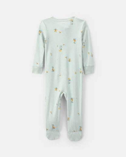 Baby Frog Cotton Snug Fit 1-Piece Pajama - Green