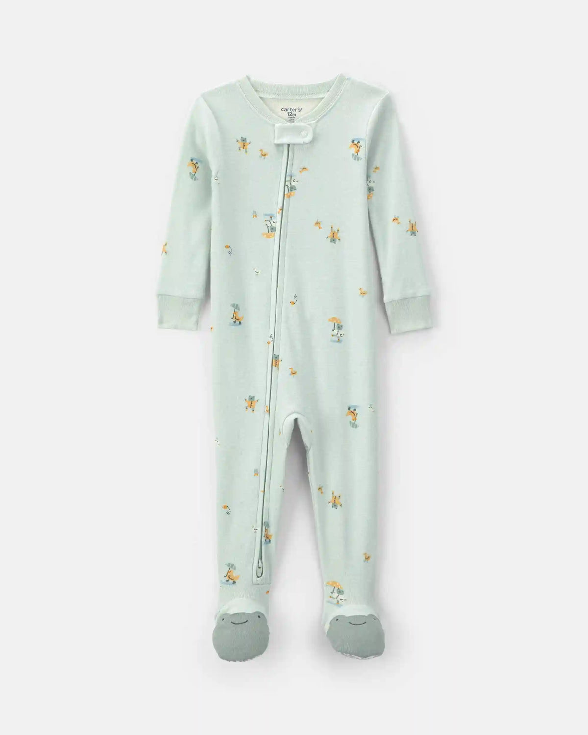 Baby Frog Cotton Snug Fit 1-Piece Pajama - Green