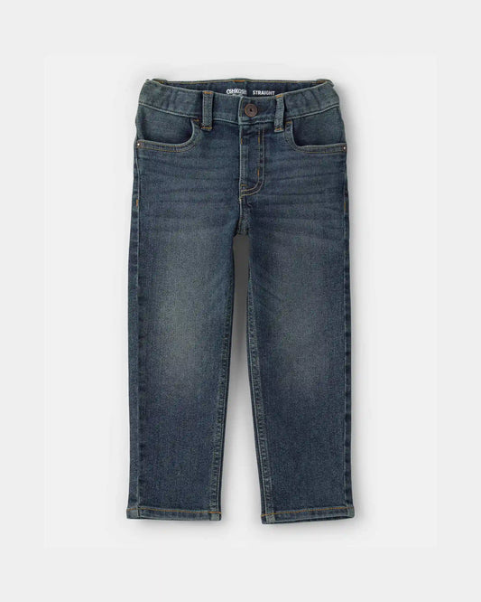 Toddler Neutral Faded Dark Wash Straight-Leg Jeans