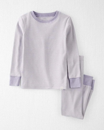 Toddler Girl Striped Organic Cotton Pajamas Set