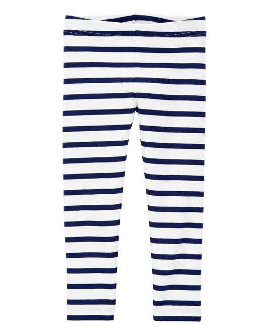 Toddler Girl Cotton Striped Stretch Leggings