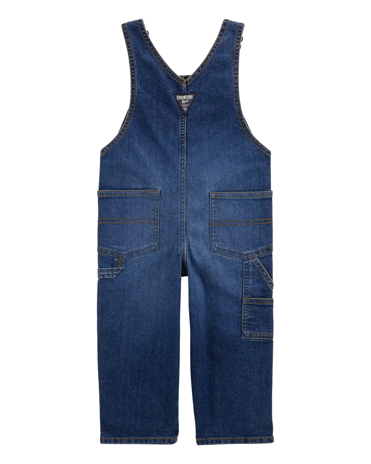 Toddler Stretch Denim Overalls - Dark Wash