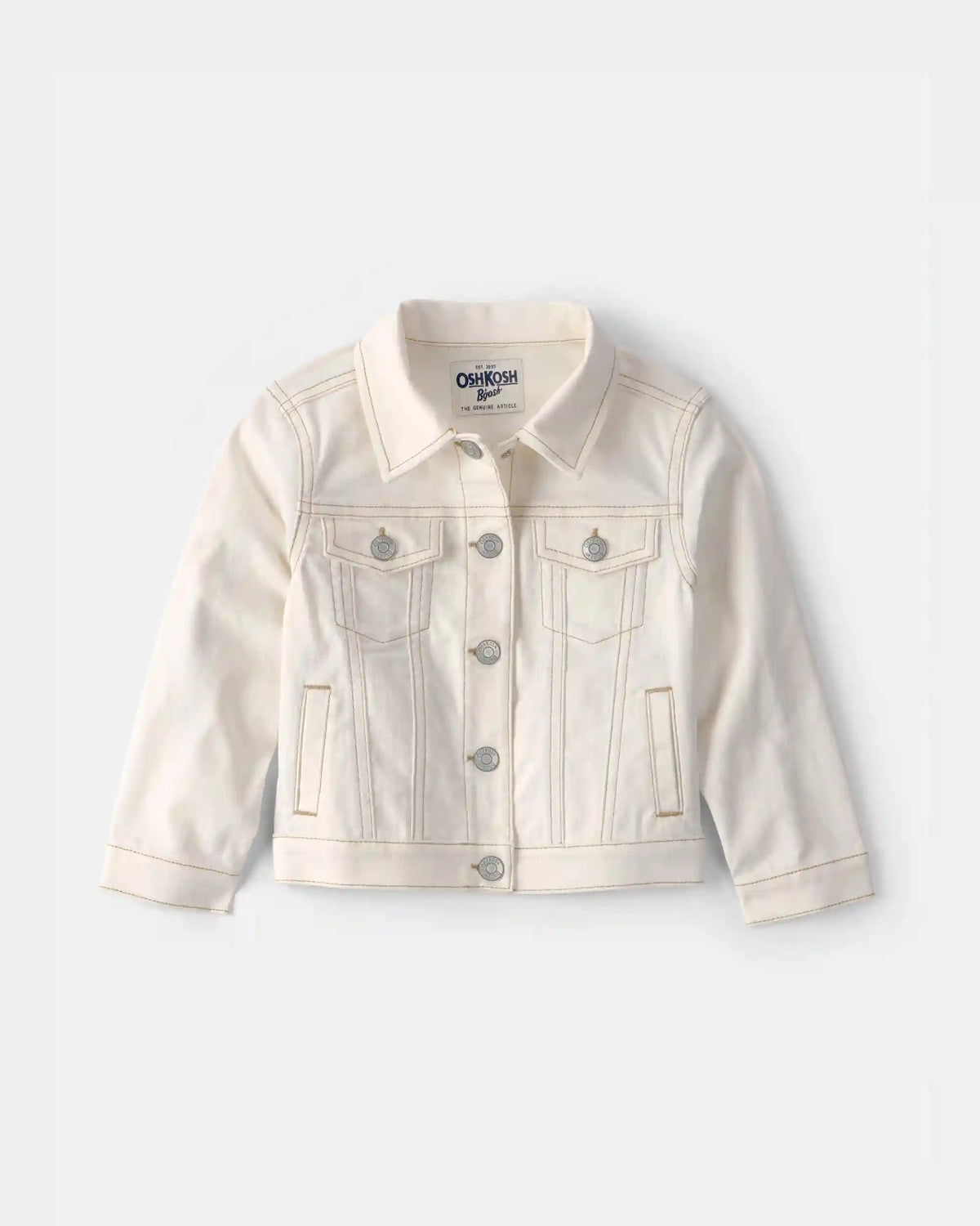 Toddler Girl Twill Jacket - Ivory