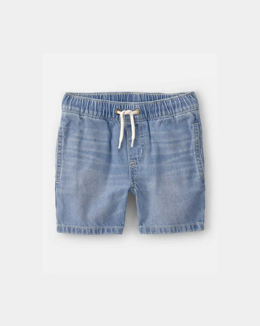 Toddler Boy Denim Drawstring Shorts - Light Wash
