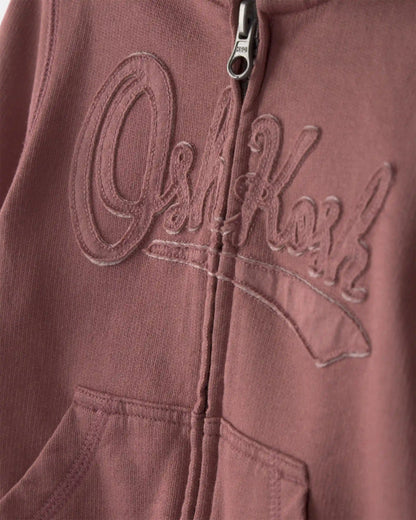 Toddler OshKosh Logo Zip-Up Hoodie - Brown