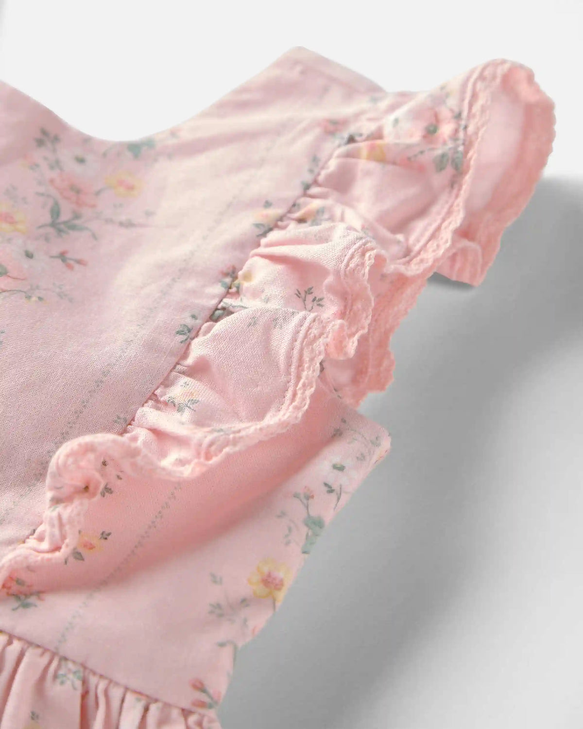 Toddler Girl Ruffle Dress Made with Organic Cotton in Spring Garden Print