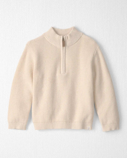 Toddler Boy Organic Cotton Quarter-Zip Pullover