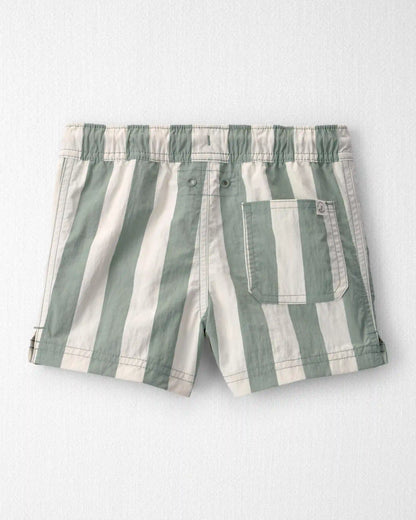 Toddler Boy Recycled Swim Trunks in Stripes