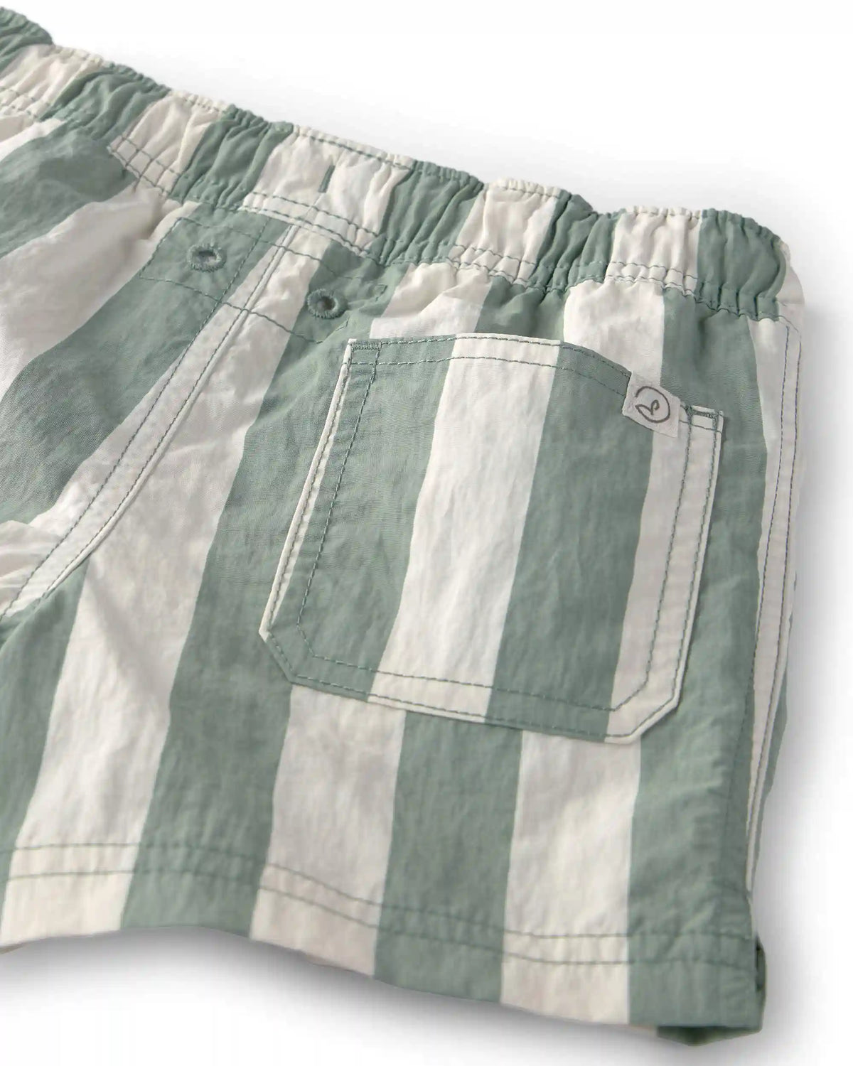 Toddler Boy Recycled Swim Trunks in Stripes