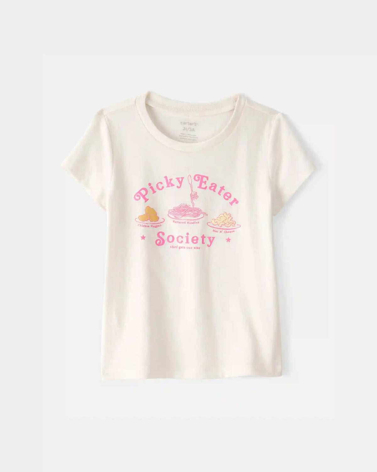 Toddler Girl 'Picky Eater' Graphic Tee - Cream