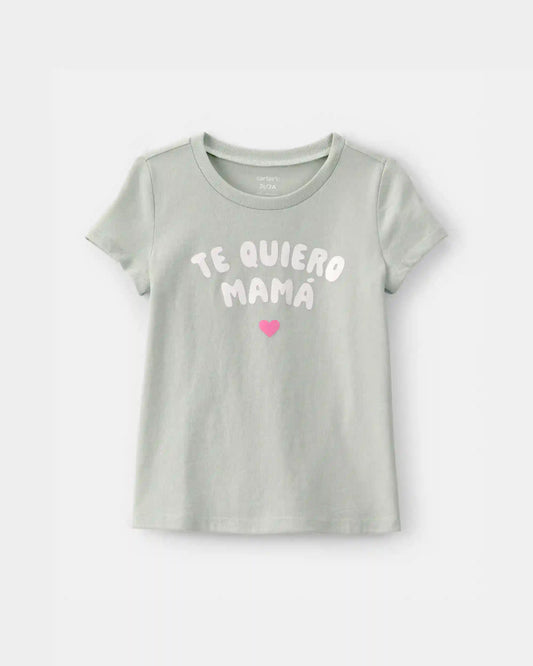 Toddler Girl 'Te Quiero Mamá' Graphic Tee - Green