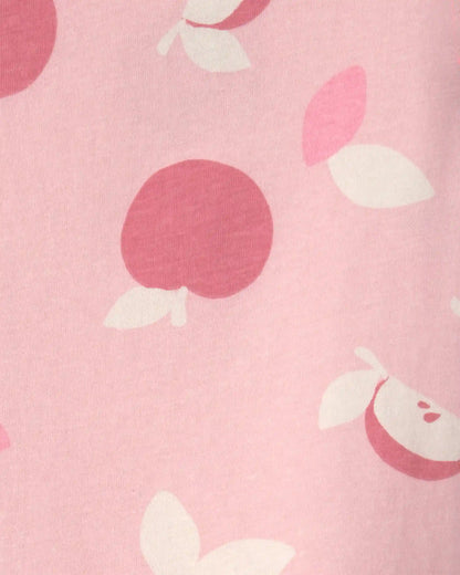 Toddler Girl Apple Relaxed Peplum Top - Pink
