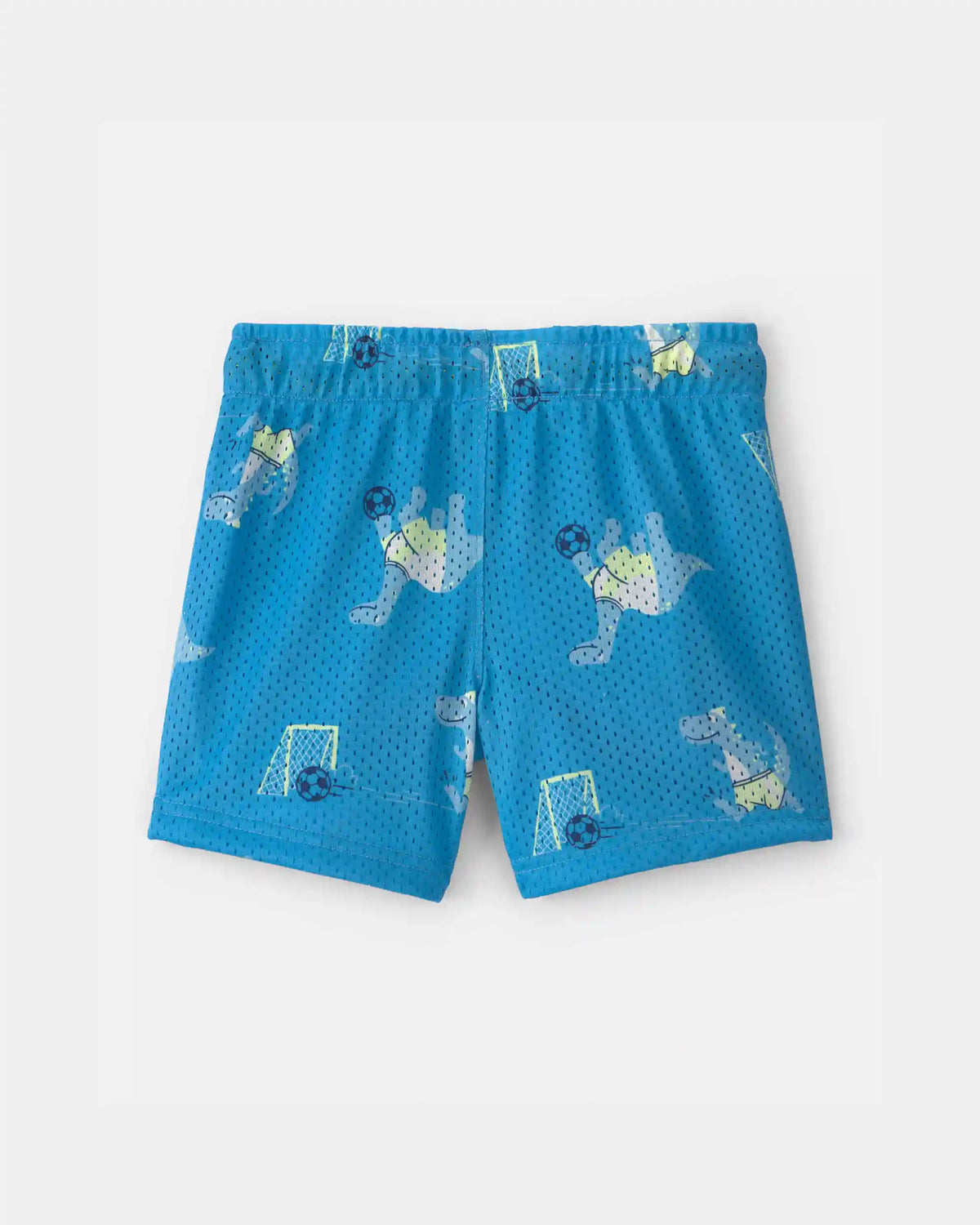 Toddler Boy Dinosaur Soccer Mesh Shorts - Blue