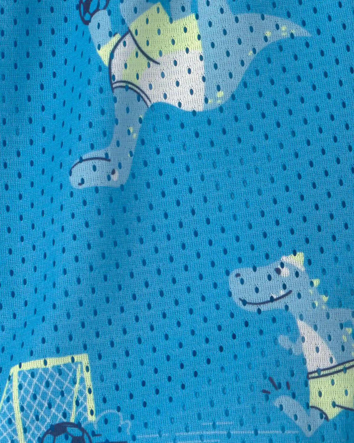 Toddler Boy Dinosaur Soccer Mesh Shorts - Blue