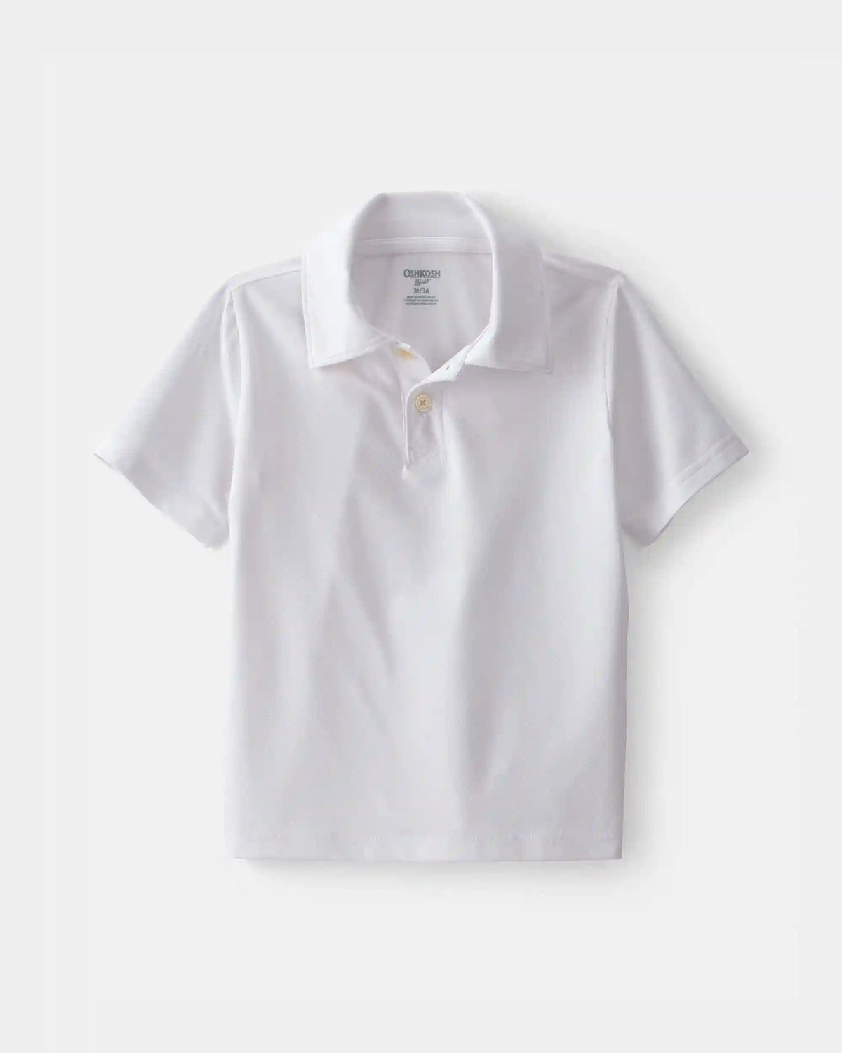 Toddler Boy Uniform Active Polo Shirt - White