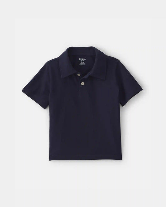 Toddler Boy Uniform Piqué Polo Shirt - Navy