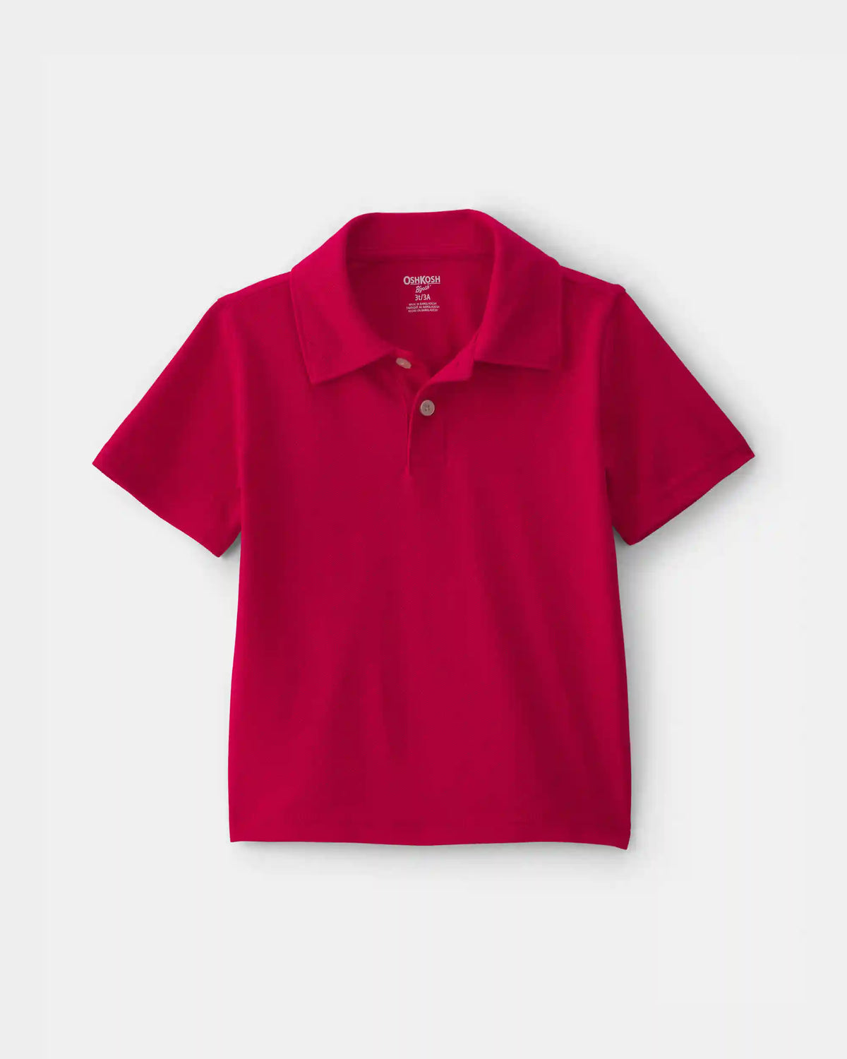 Toddler Boy Uniform Piqué Polo Shirt - Red
