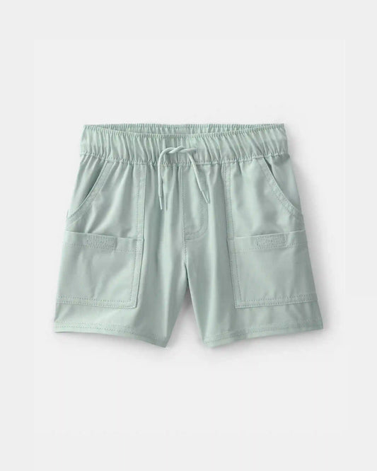Toddler Boy Poplin Drawstring Utility Shorts - Green