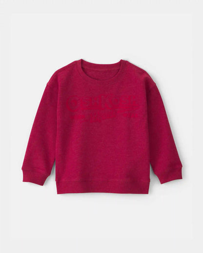 Toddler Boy OshKosh Logo French Terry Pullover Sweatshirt - Red
