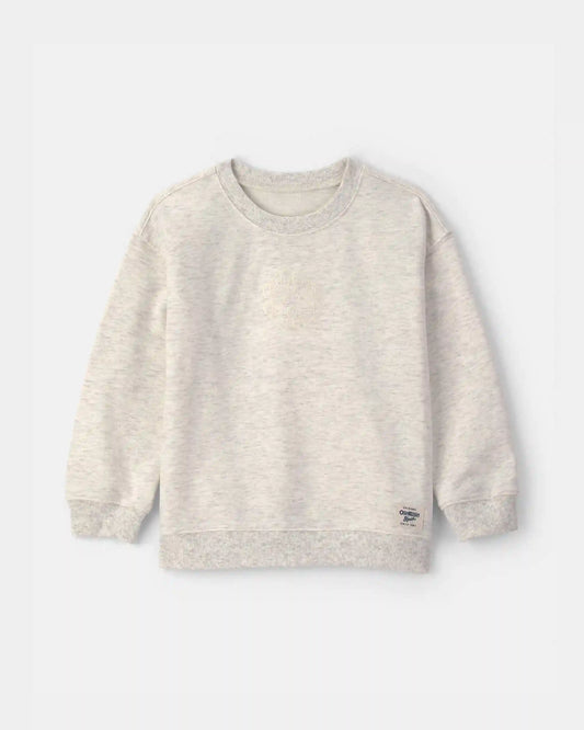 Toddler OshKosh Logo French Terry Pullover Sweatshirt - Grey