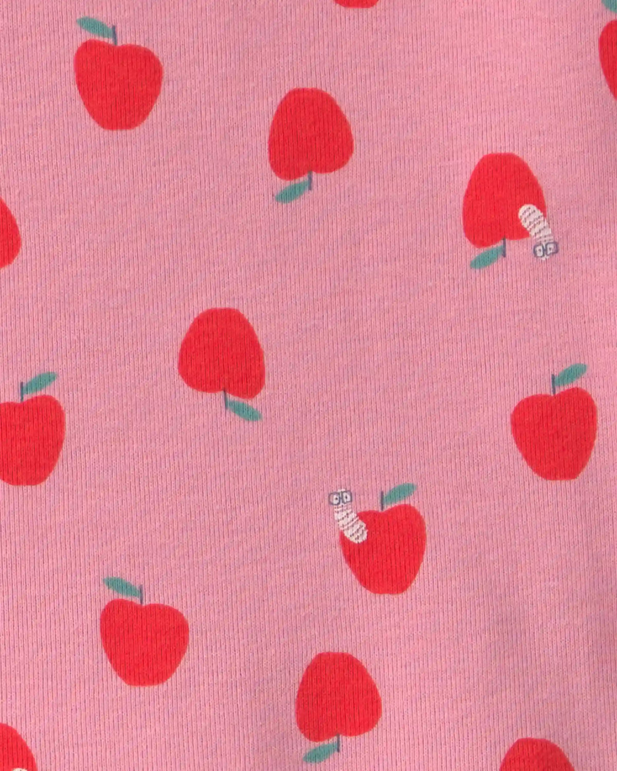 Toddler Girl Apple 100% Cotton 2-Piece Pajama Set - Pink
