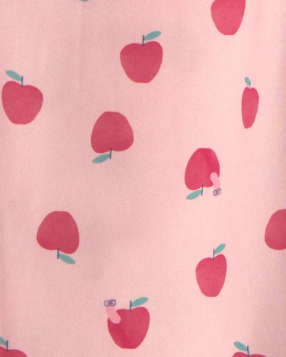 Toddler Girl Apple Short-Sleeve 2-Piece Pajama Set - Pink