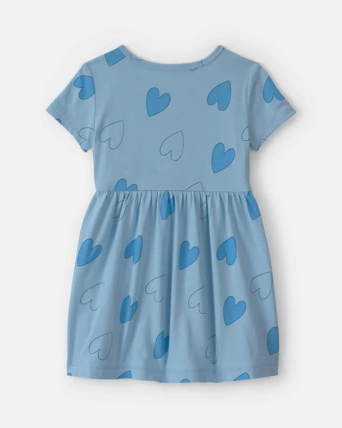 Toddler Girl Heart Short-Sleeve Dress - Blue