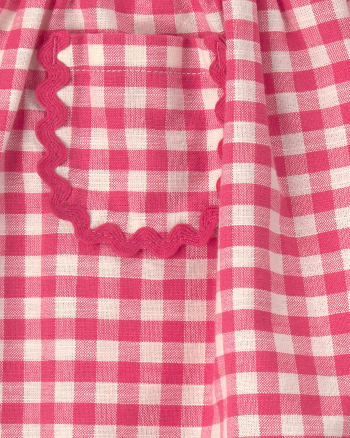 Toddler Girl Gingham Skort - Red