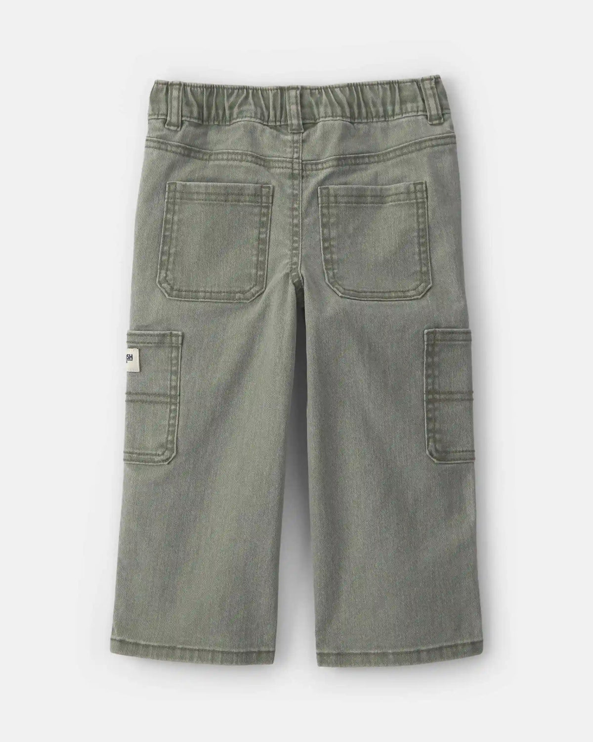 Toddler Boy Splatter Paint Wide-Leg Carpenter Pants - Green