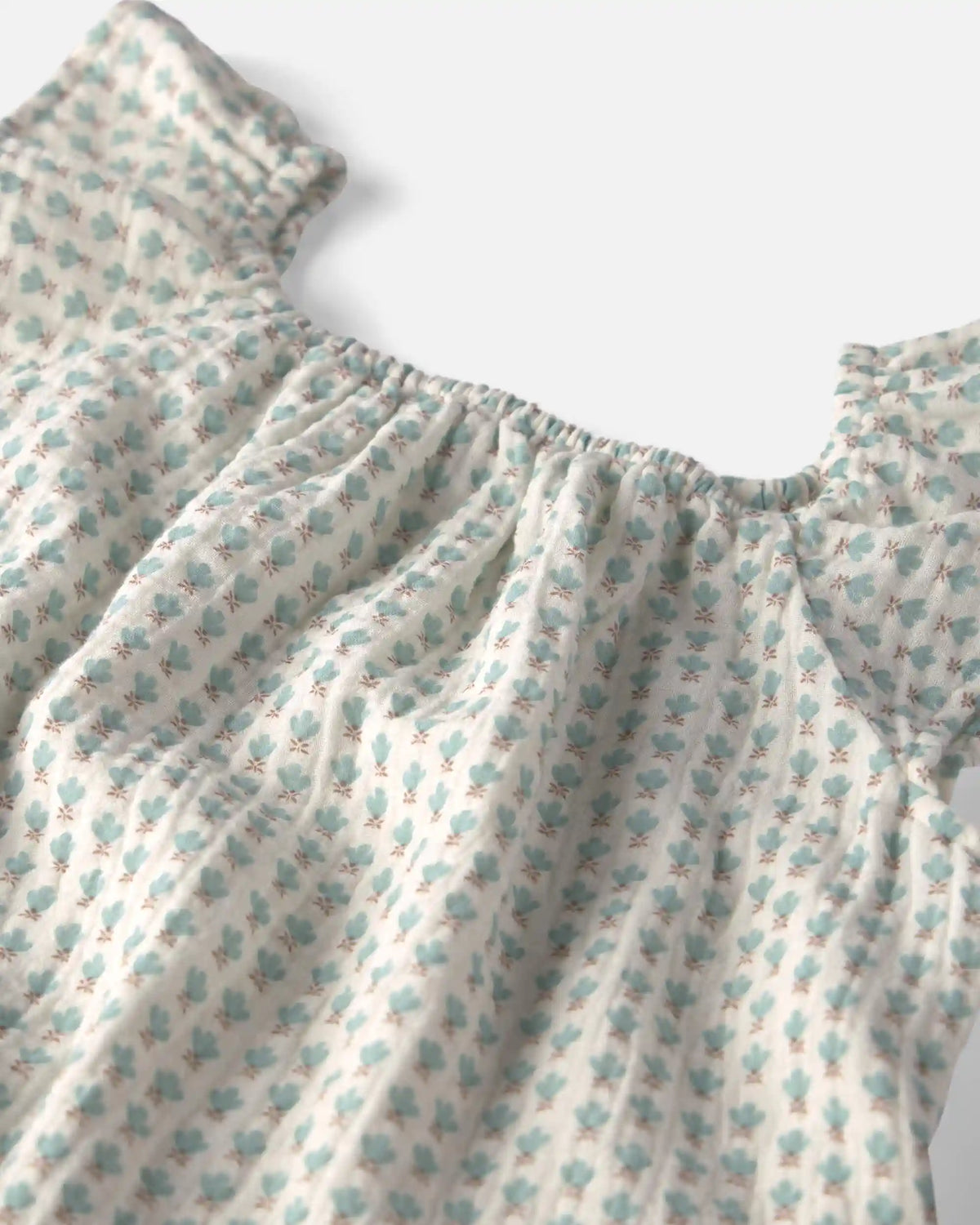 Toddler Girl 2-Piece Organic Cotton Gauze Top & Short Set in Floral