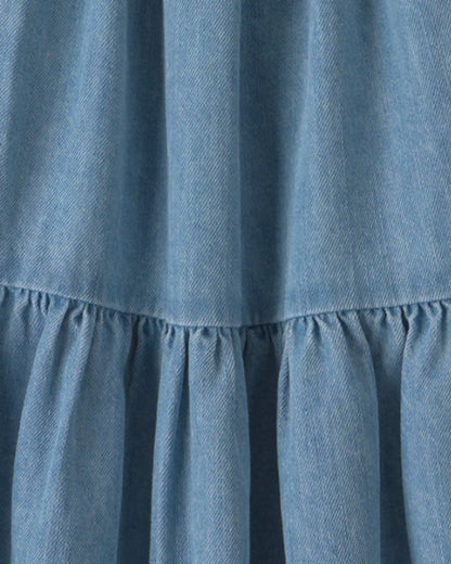 Toddler Girl Chambray Sleeveless Dress