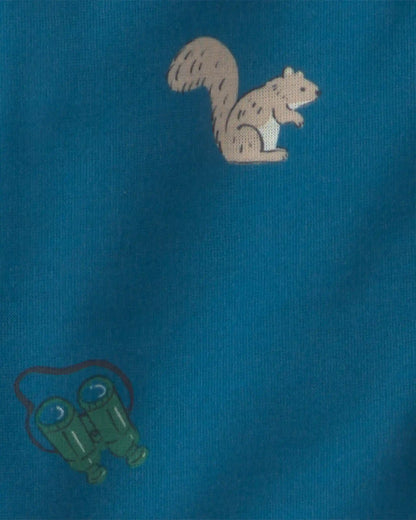 Toddler Boy Camp Short-Sleeve 2-Piece Pajama Set - Blue