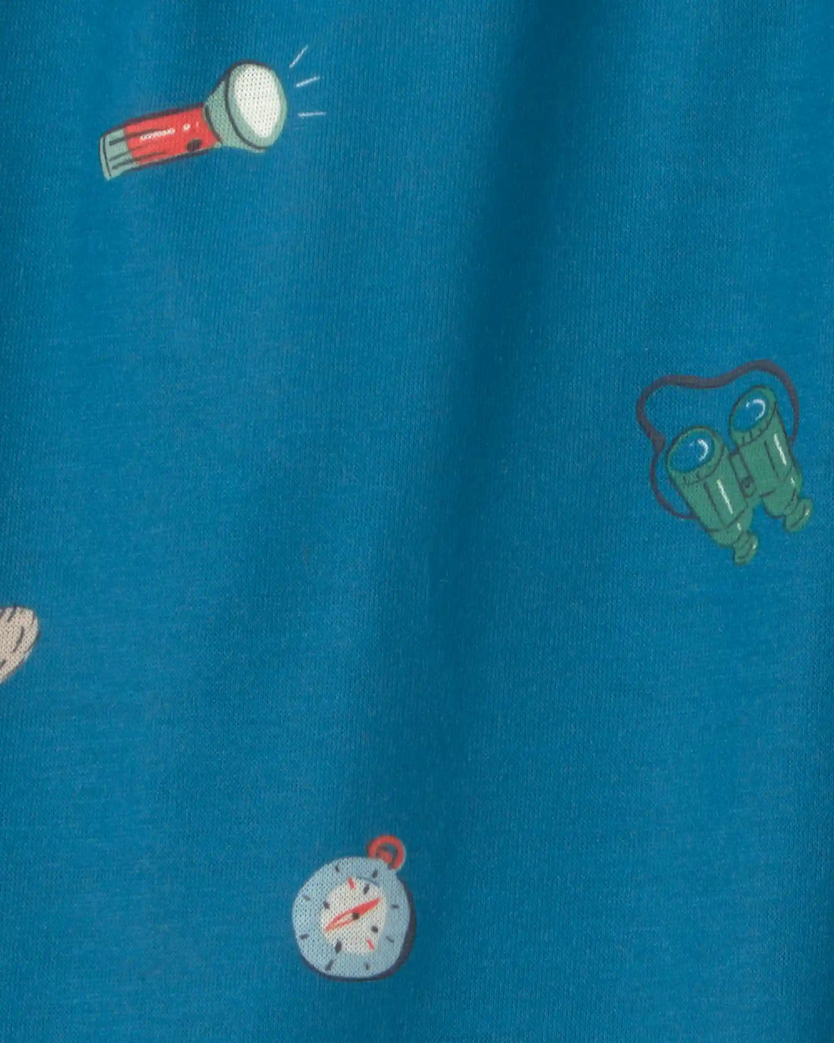 Toddler Boy Camp Short-Sleeve 2-Piece Pajama Set - Blue
