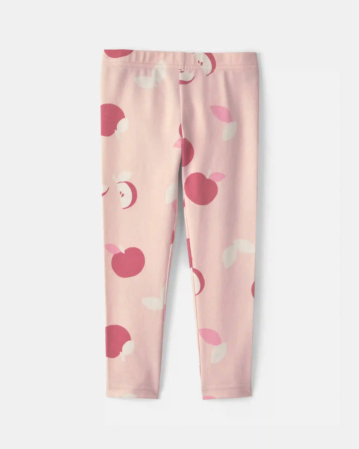 Toddler Girl Apple Pull-On Stretch Leggings - Pink