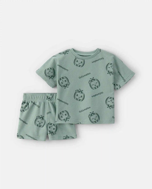 Toddler Boy 2-Piece CoComelon Short-Sleeve Top & Short Set - Green
