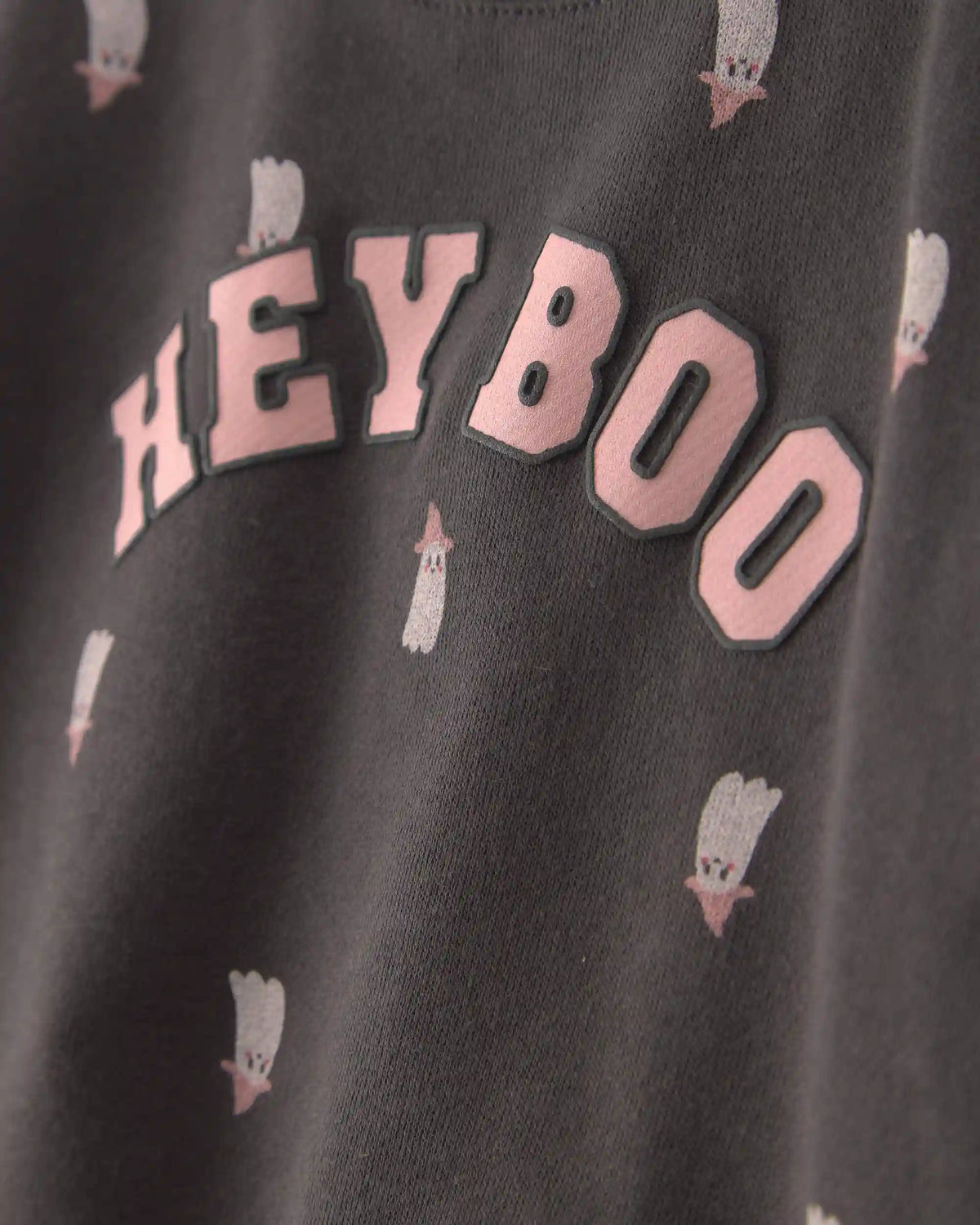 Toddler Girl Halloween 'Hey Boo' French Terry Pullover & Pant Set - Black
