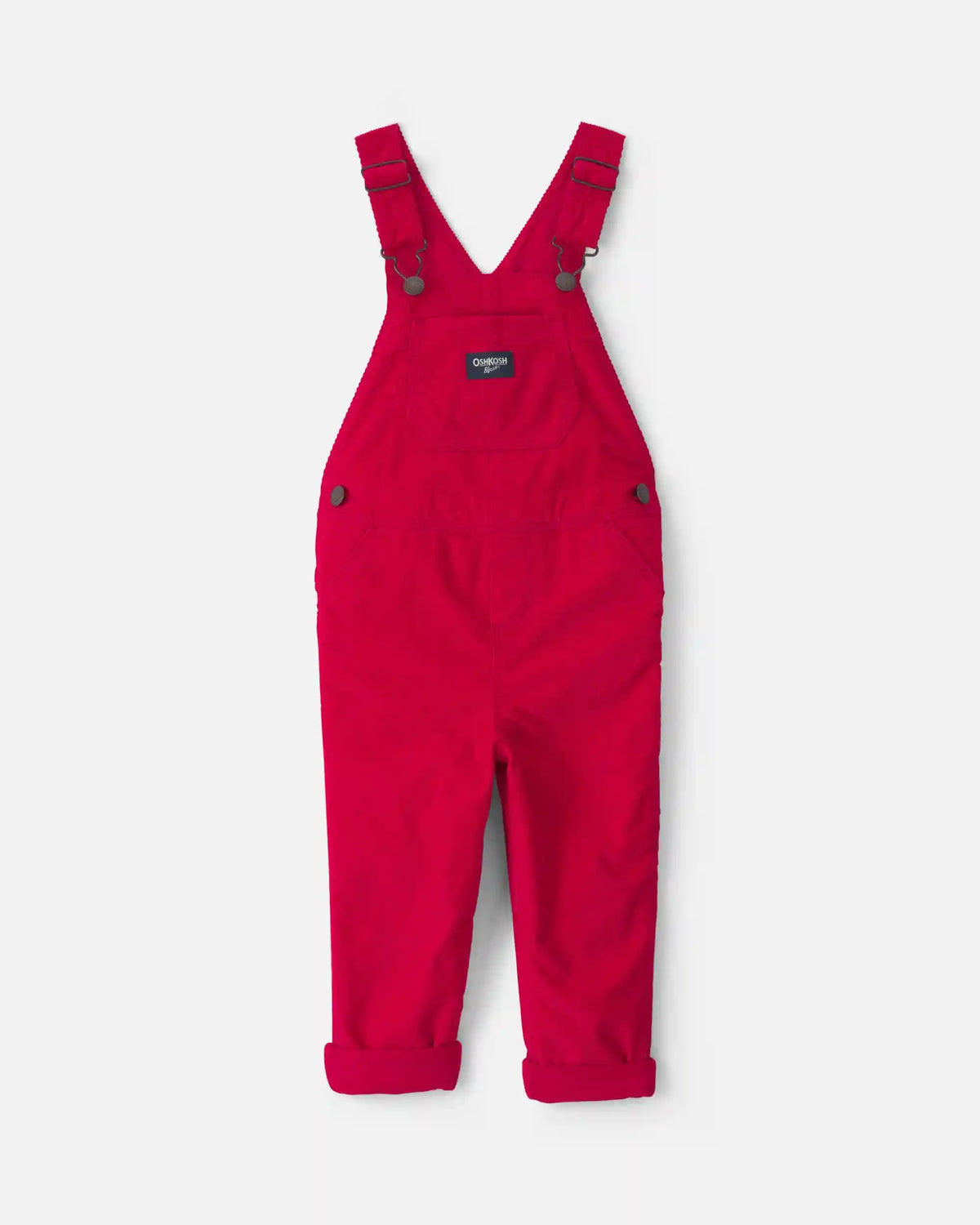Toddler Girl Corduroy Overalls - Red