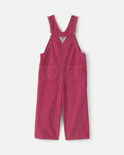 Toddler Girl Corduroy Overalls - Purple