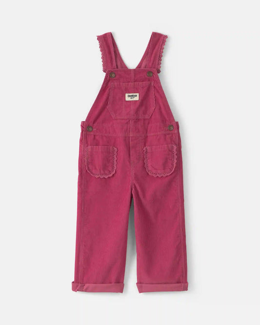 Toddler Girl Corduroy Overalls - Purple