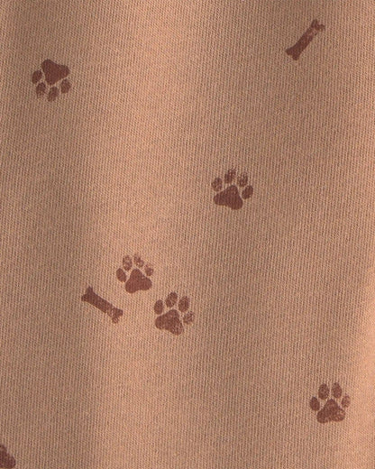 Toddler Boy 2-Piece 'My Best Buddy' Dog Fleece Sweatshirt & Pant Set - Cream/Brown