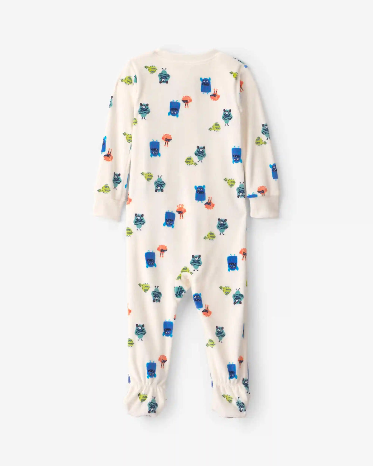 Toddler Boy 1-Piece Monster DreamPlush Snug Fit Footed Pajama - Cream