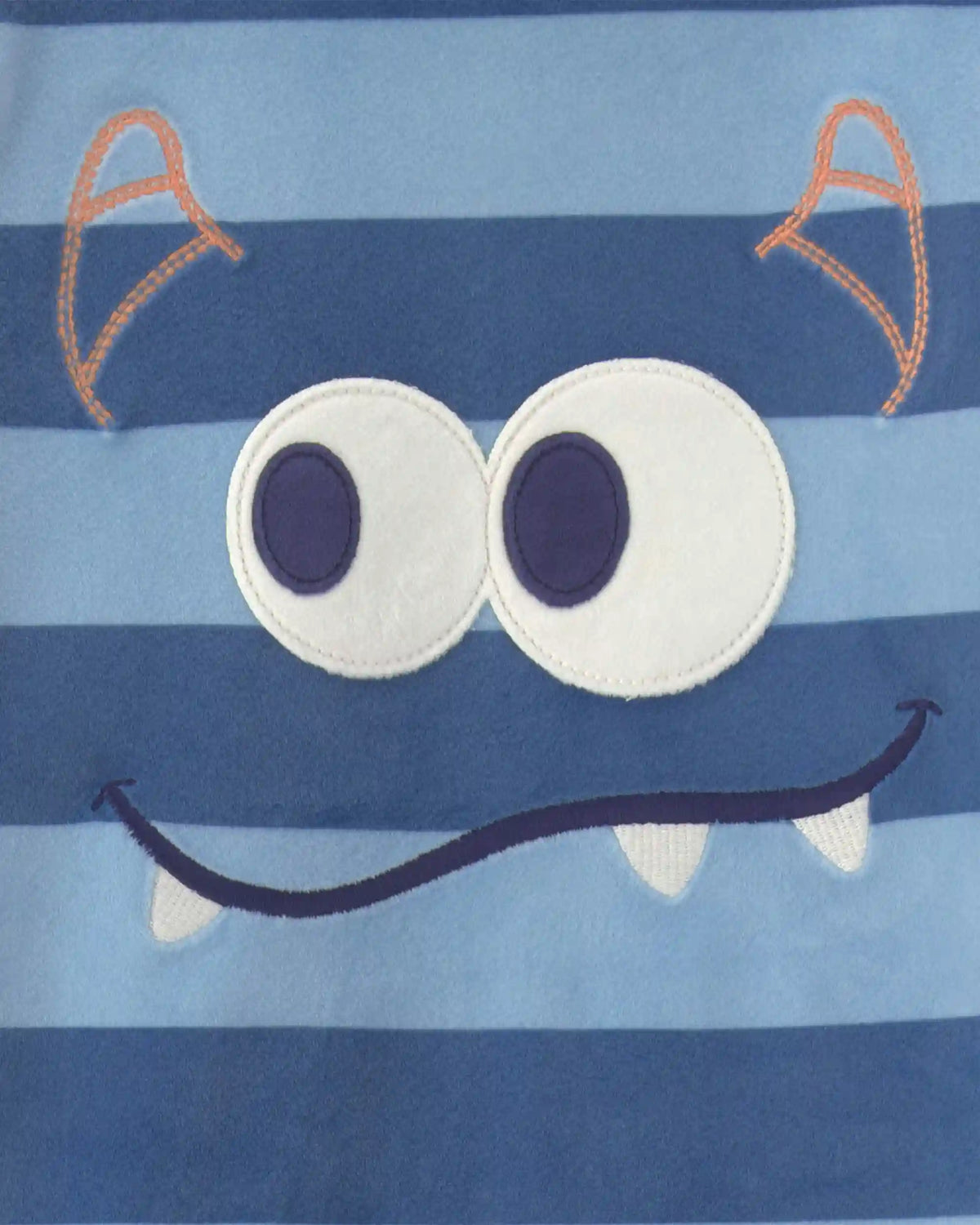 Toddler Boy 2-Piece Monster Striped DreamPlush Snug Fit Pajama Set - Blue