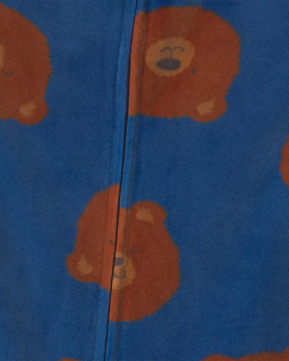 Toddler Boy 1-Piece Bear DreamPlush Snug Fit Pajama - Navy Blue
