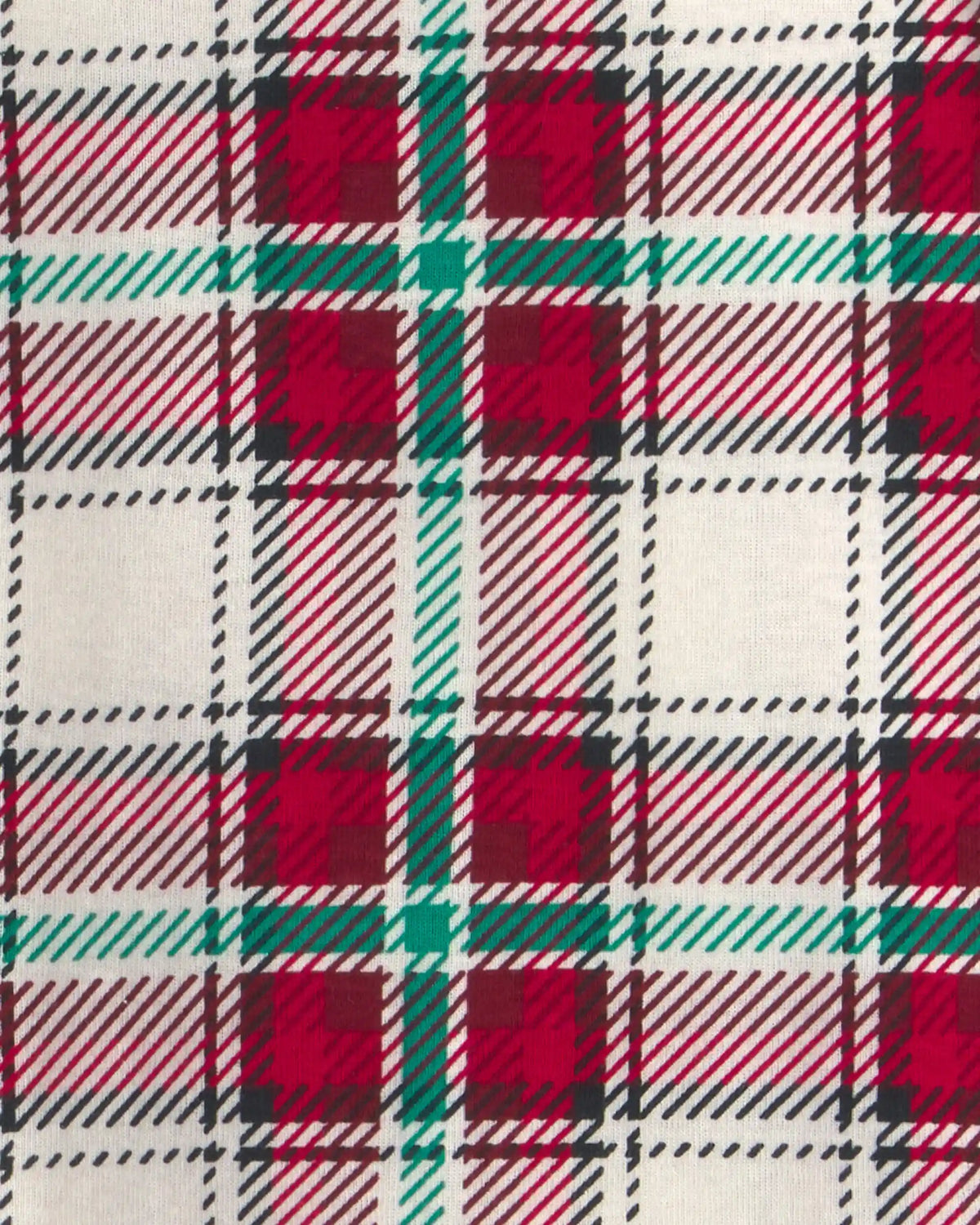 Toddler 2-Piece Christmas Plaid 100% Cotton Snug Fit Pajama Set - Red/Green
