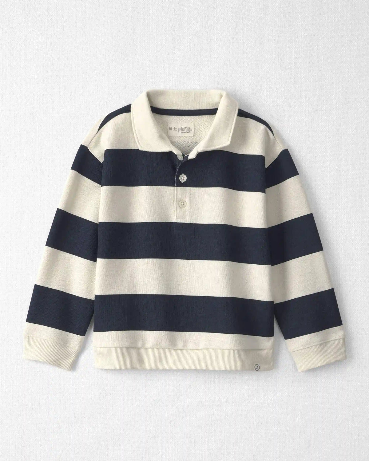 Toddler Boy Organic Cotton French Terry Rugby Polo