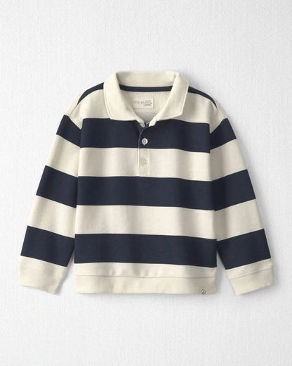 Toddler Boy Organic Cotton French Terry Rugby Polo