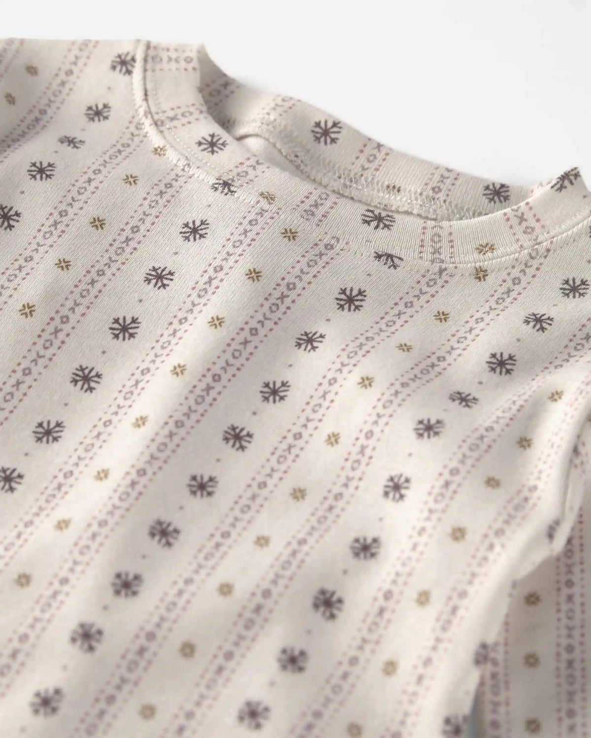 Toddler Girl 2-Piece Organic Cotton Pajamas in Snowflakes