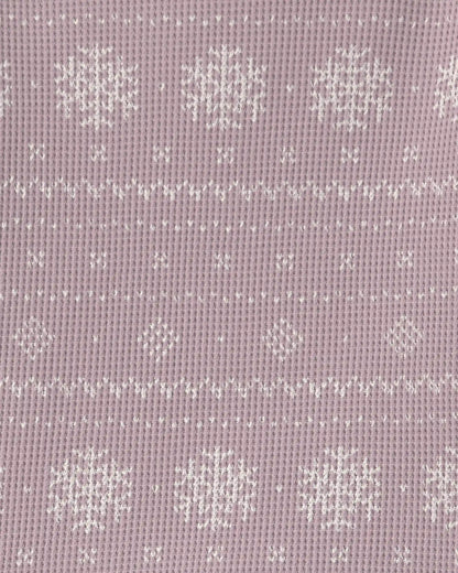 Toddler Girl 2-Piece Fair Isle Waffle Knit Pajamas Made with Organic Cotton